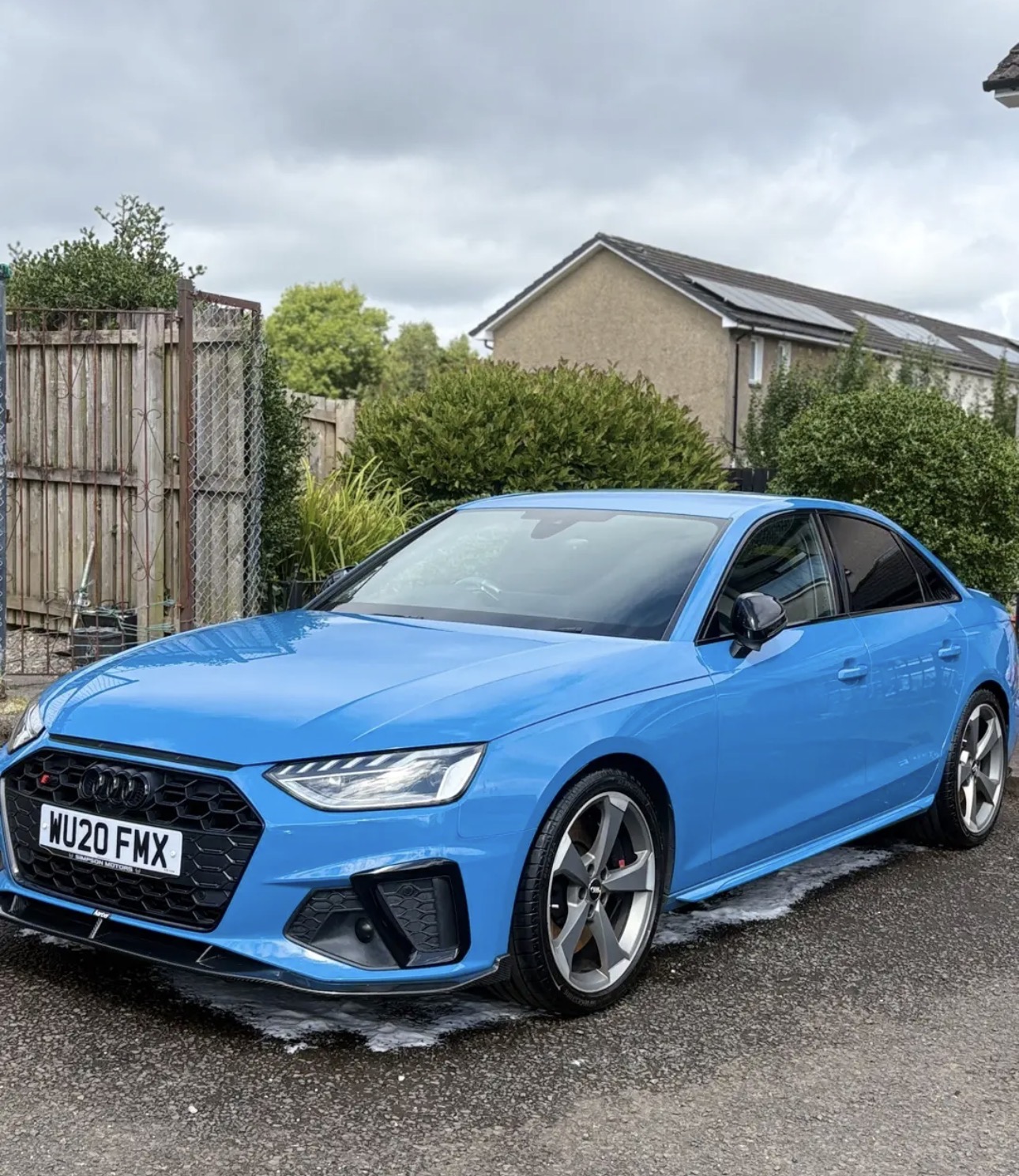 Blue Audi professionally detailed by Burgh Bubbles Valeting